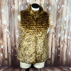 Sans Souci Faux Fur Vest Jacket Small